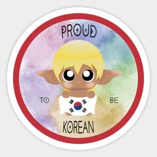 Proud to be Korean (Sleepy Forest Creatures) Sticker